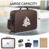 BALEINE Fireproof Document Box with Lock, Portable Fireproof Document Bag Waterproof Fire Proof File Boxes for Documents, File Organizer Box for Important Paperwork (Black, 15”x11”x4”)(Brown)