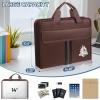 BALEINE Fireproof Document Organizer with Handle, 12 Pockets PVC Accordion File Organizer with Labels, Waterproof Fireproof Document Bag for A4/Letter Files in Travel, Office, Home (Pink)(Brown)