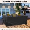 BALEINE Patio Furniture Covers, Outdoor Furniture Covers Waterproof, Heavy Duty Oxford Patio Table Cover for Outdoor Table, Chair, Sofa, Desk (Black 90″L×62″W×28″H)(128″L x 83″W x 30″H)