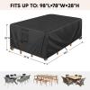 BALEINE Patio Furniture Covers, Outdoor Furniture Covers Waterproof, Heavy Duty Oxford Patio Table Cover for Outdoor Table, Chair, Sofa, Desk (Black 90″L×62″W×28″H)(98″L x 78″W x 28″H)