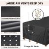 BALEINE Patio Furniture Covers, Outdoor Furniture Covers Waterproof, Heavy Duty Oxford Patio Table Cover for Outdoor Table, Chair, Sofa, Desk (Black 90″L×62″W×28″H)(128″L x 83″W x 30″H)