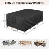 BALEINE Patio Furniture Covers, Outdoor Furniture Covers Waterproof, Heavy Duty Oxford Patio Table Cover for Outdoor Table, Chair, Sofa, Desk (Black 90″L×62″W×28″H)(86″L x 44″W x 28″H)