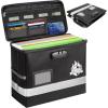 BALEINE Fireproof Document Box with Lock, Portable Fireproof Document Bag Waterproof Fire Proof File Boxes for Documents, File Organizer Box for Important Paperwork (Black, 12.5”x10.5”x6”)(Black)