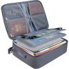 BALEINE Fireproof Document Box with Lock, Portable Fireproof Document Bag Waterproof Fire Proof File Boxes for Documents, File Organizer Box for Important Paperwork (Black, 15”x11”x4”)(Gray)