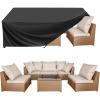 BALEINE Patio Furniture Covers, Outdoor Furniture Covers Waterproof, Heavy Duty Oxford Patio Table Cover for Outdoor Table, Chair, Sofa, Desk (Black 90″L×62″W×28″H)(98″L x 78″W x 28″H)