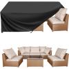 BALEINE Patio Furniture Covers, Outdoor Furniture Covers Waterproof, Heavy Duty Oxford Patio Table Cover for Outdoor Table, Chair, Sofa, Desk (Black 90″L×62″W×28″H)(111″L x 74″W x 30″H)