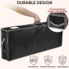 BALEINE SOFT Christmas Wrapping Paper Storage Bag, 40″ Durable PE Gift Wrap Storage Bag with Flexible Partitions and Pockets for Ribbon, Accessories (Transparent)(Black)