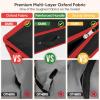 BALEINE Wrapping Paper Storage Organizer, 40″ Durable 600D Oxford Fabric Gift Wrap Storage Bag with Flexible Partitions for Ribbon, Holiday Accessories (Green)(Black/Red)