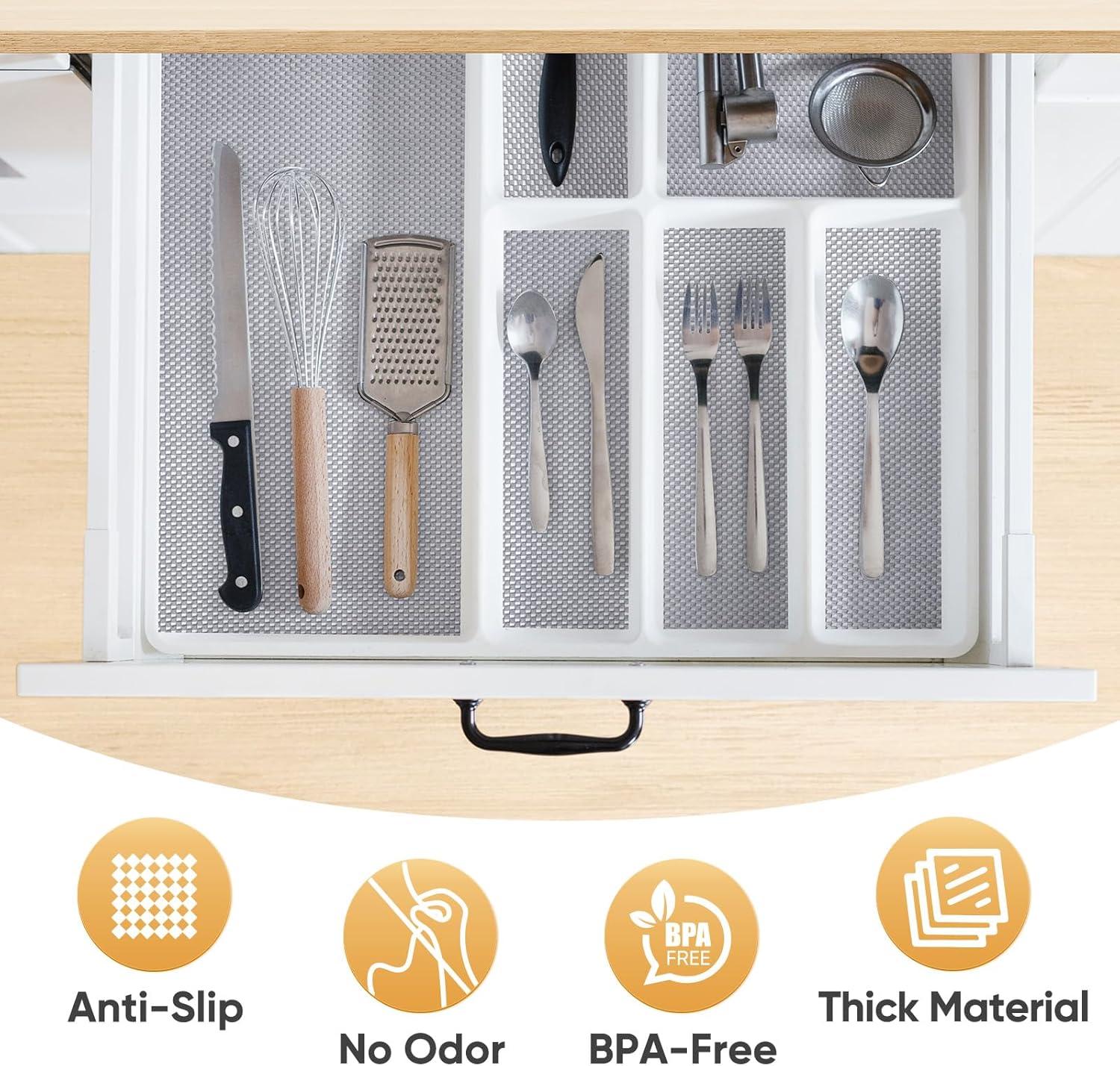 imageBALEINE 6 PK Refrigerator Organizers Cabinet Liner