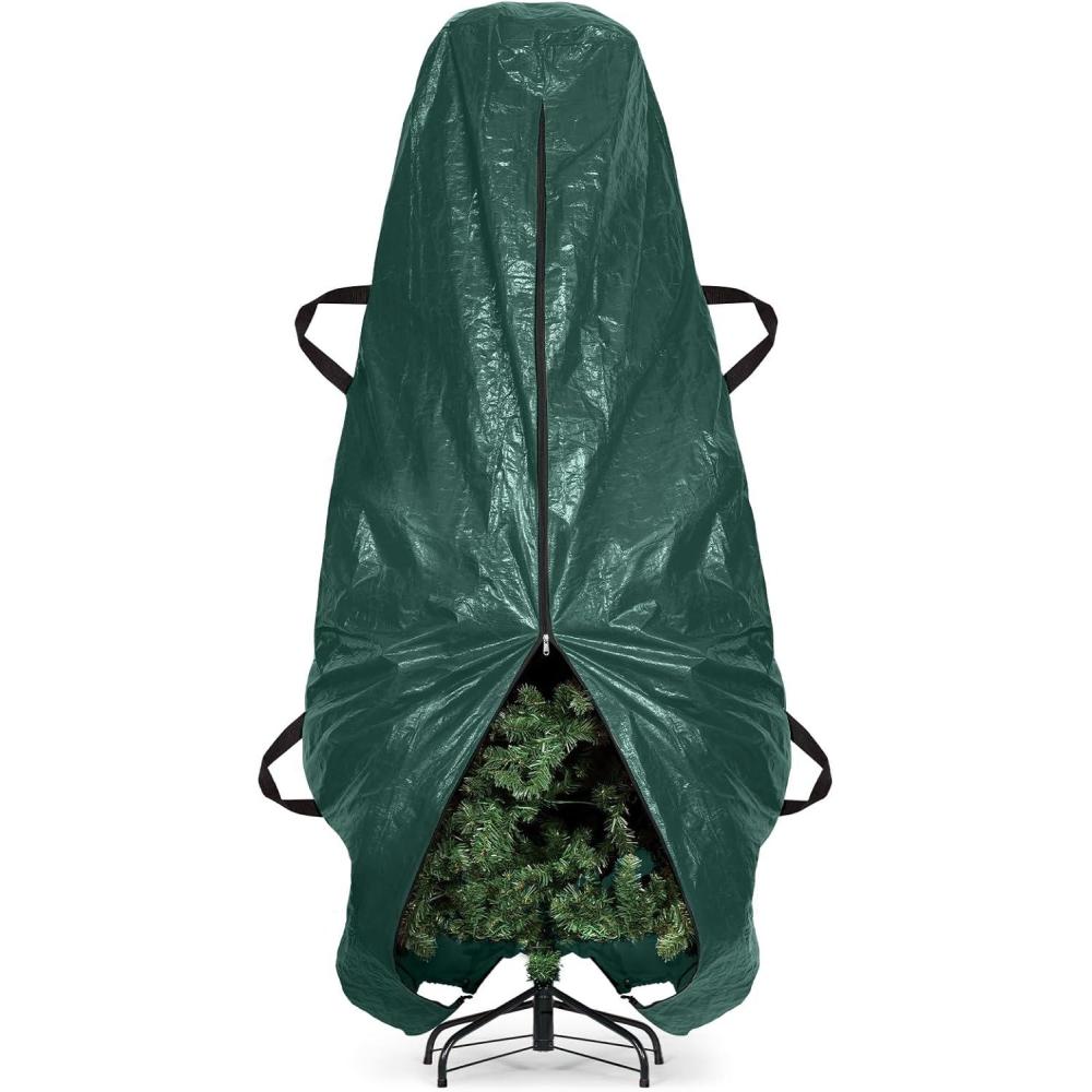 imageBALEINE Upright Christmas Tree Storage Bag 75 ft Tear Resistant PE Material Christmas Tree Bag with 4 Reinforced Handles for Xmas Holiday GreenGreen