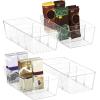 BALEINE Clear Plastic Storage Bins(4PK, 9.5×5.5×4.5) + Pantry Organizers and Storage Bins (10.5×6.1×3.5，4PK)