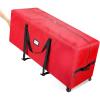 BALEINE 7.5 ft Rolling Christmas Tree Storage Bag, 2 Swivel Wheels for Easy Moving, Heavy Duty 600D Oxford Fabric Extra Large Artificial Christmas Tree Bag with Reinforced Carry Handles (Black)(Red)
