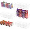 BALEINE Pantry Organizers and Storage Bins, Plastic Clear Storage Bins with 3 Removable Dividers, BPA-Free Fridge Organizers for Kitchen Cabinet Bathroom (10.5×6.1×3.5, 2PK)(6)