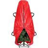 BALEINE Upright Christmas Tree Storage Bag, 7.5 ft Tear Resistant PE Material Christmas Tree Bag with 4 Reinforced Handles for Xmas Holiday (Green)(Red)
