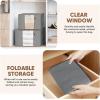 BALEINE 2 Pack Clothes Storage Bags, 16 Gallon Storage Containers with Reinforced Handle, Sturdy Zipper, Closet Organizer for Blanket, Comforter, Pillow, Bedding (Grey, 2 Pack)(Grey)