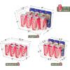 BALEINE Clear Plastic Storage Bins (6PK,10.5×6×5) + Under Sink Mat for Kitchen