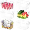 BALEINE Clear Plastic Storage Bins(6PK,10.5×6×5) + 12 Pack Stackable Shoe Storage Boxes(Large)