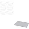 BALEINE Clear Plastic Storage Bins (6PK,10.5×6×5) + Under Sink Mat for Kitchen