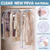 BALEINE 40” Clear Garment Bags for Hanging Clothes, 10.5” Wide PEVA Suit Bag for Closet Clothes Dresses Coat (Clear, 3PK)(Clear-10.5″ Widened)