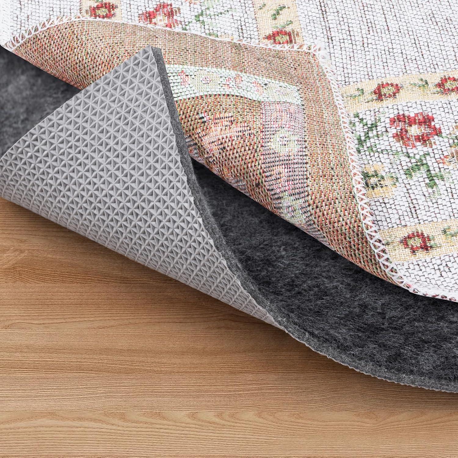 imageBALEINE Felt Non Slip Rug Pads Extra Large 14quot Thick Felt and Rubber Backing Shock Absorbing Carpet Pad for All Carpets and Hardwood Floors 3x5 Ft7 x 5 Rectangular