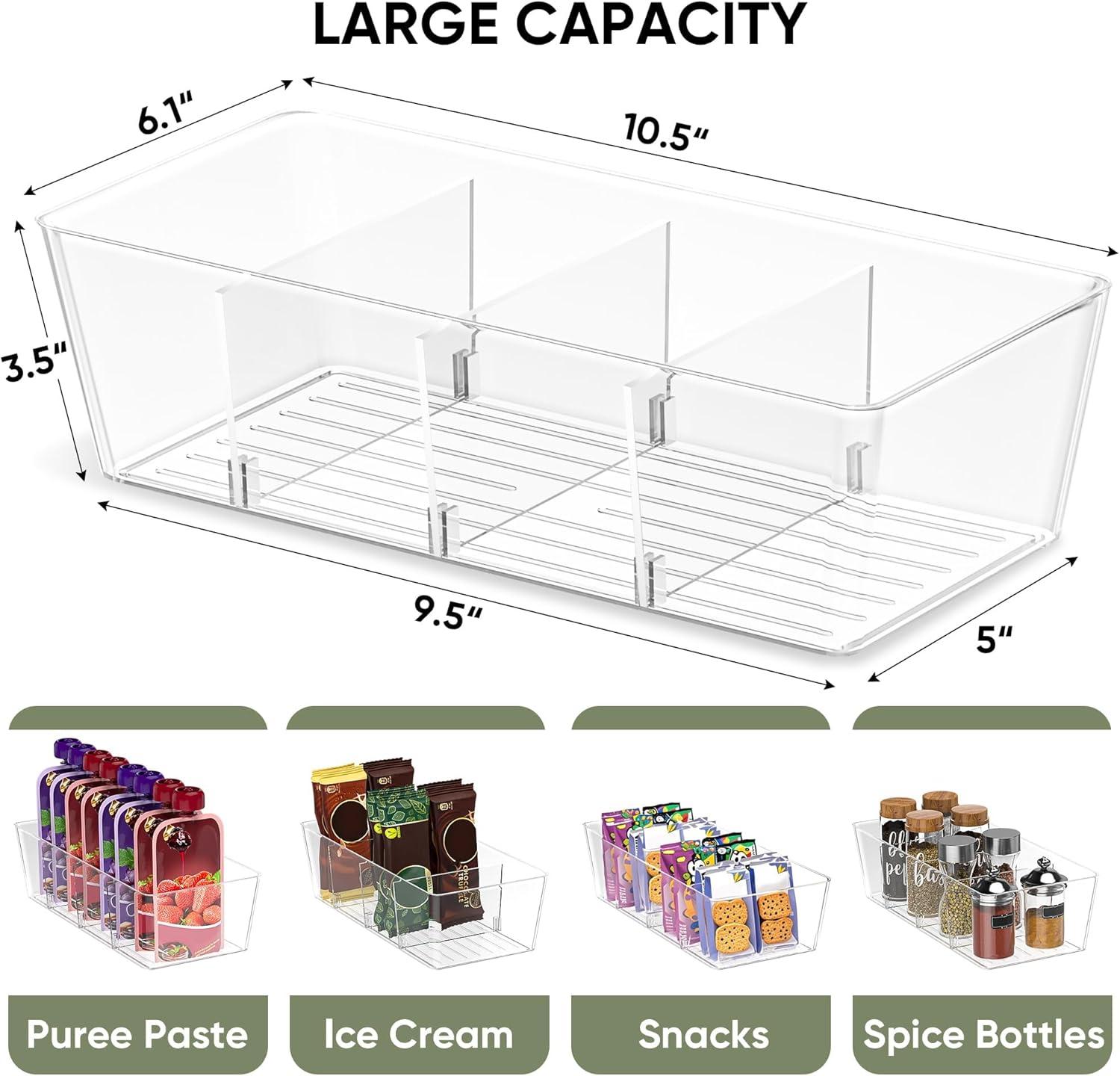 image:imageBALEINE Clear Plastic Storage Bins 6PK 955545 Pantry Organizers and Storage Bins 1056135 6PK