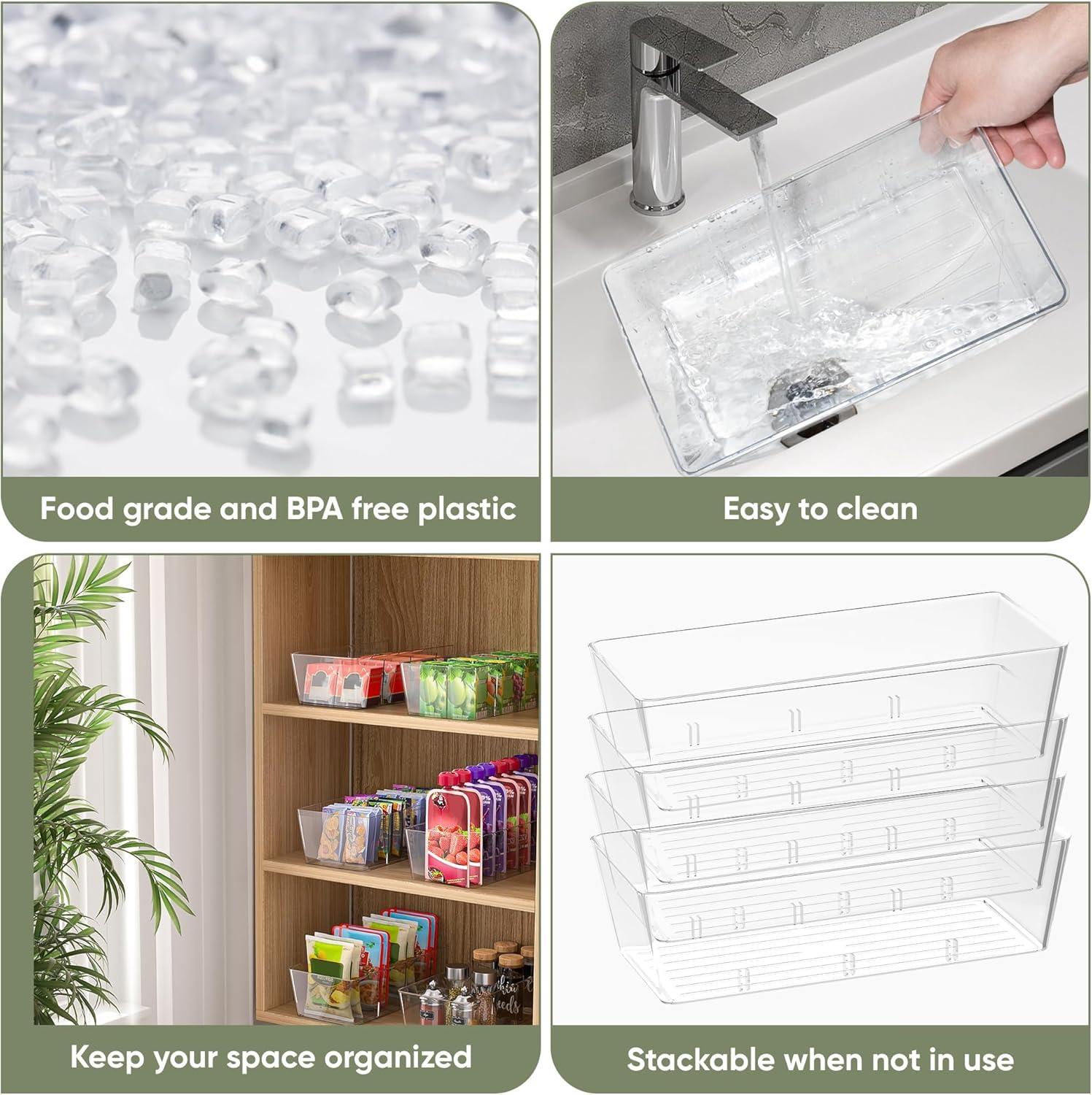 image:imageBALEINE Clear Plastic Storage Bins 6PK 955545 Pantry Organizers and Storage Bins 1056135 6PK