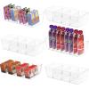 BALEINE Clear Plastic Storage Bins (6PK, 9.5×5.5×4.5)+ Pantry Organizers and Storage Bins ( 10.5×6.1×3.5, 6PK)