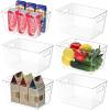 BALEINE Pantry Organizers and Storage Bins (6PK,9.5×5.5×4.5)+ Under Sink Mat for Kitchen (34″×22″)