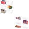 BALEINE Clear Plastic Storage Bins (6PK, 9.5×5.5×4.5)+ Pantry Organizers and Storage Bins ( 10.5×6.1×3.5, 6PK)