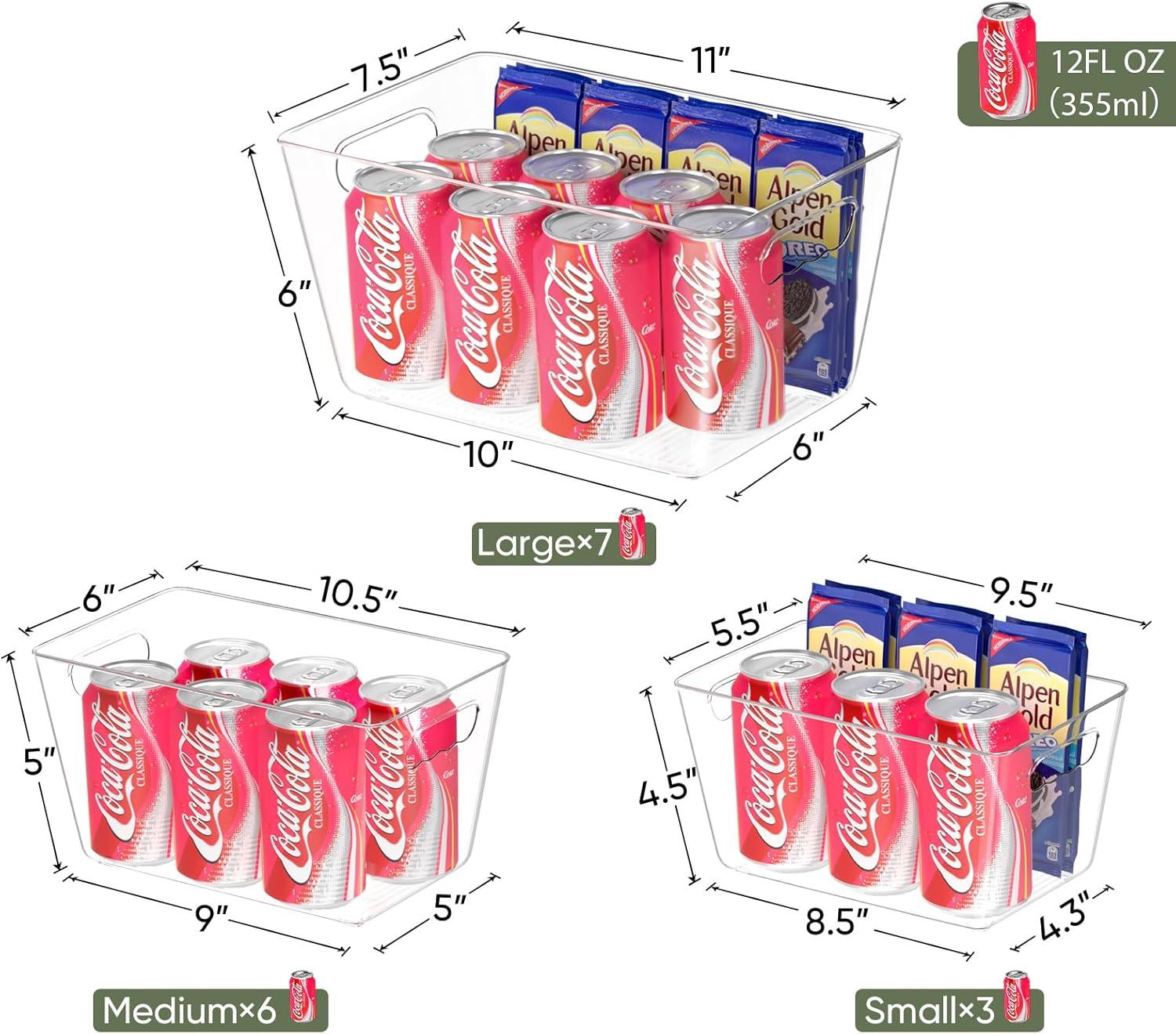 image:imageBALEINE 3Pk Reusable Grocery Bags 6 PK Refrigerator Organizers and Storage Bins