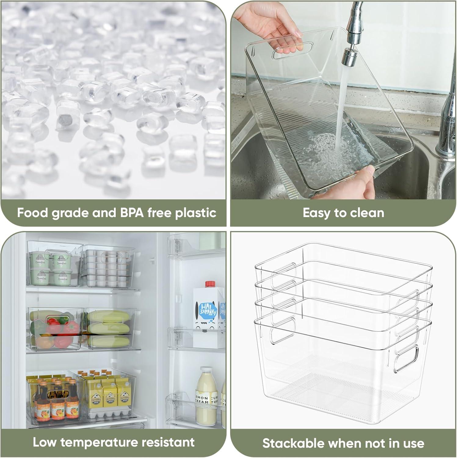 image:imageBALEINE 3Pk Reusable Grocery Bags 6 PK Refrigerator Organizers and Storage Bins