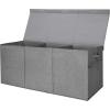 BALEINE 3Pk Reusable Grocery Bags + Fabric Storage Bins with Lid (37.5“×13”×16″)