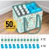 BALEINE 3Pk Reusable Grocery Bags+ 6 PK Refrigerator Organizers and Storage Bins