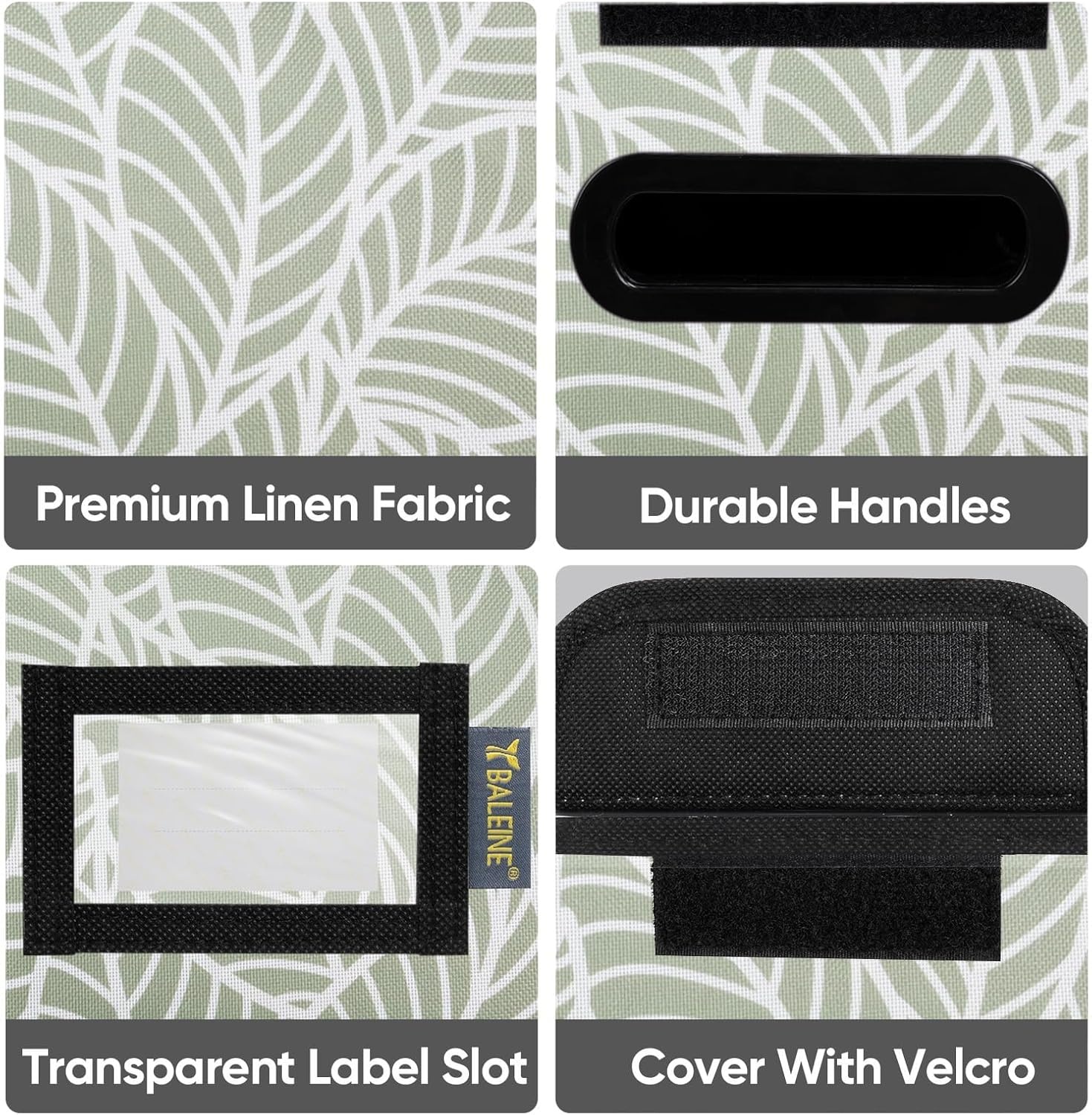 image:imageBALEINE File Organizer Box with Lid Collapsible File Folder Organizer with Plastic Slide Hanging File Folder Box for Office Document Storage Tab Friendly 2 Pack BlackAntique Foliage