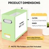 BALEINE File Organizer Box, Cardboard File Folder Organizer with Handle for Letter Size, Portable Collapsible Hanging Filing Box for Home Office Document Storage (2 Pack, Large Black)(Green)