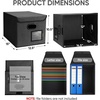 BALEINE File Organizer Box with Lid, Collapsible File Folder Organizer with Plastic Slide, Hanging File Folder Box for Office Document Storage (Tab Friendly, 2 Pack, Black)(Black)